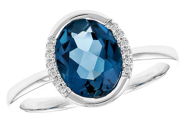 E310-22435: LDS RG 1.90 TW LONDON BLUE TOPAZ 1.93 TGW(9x7 LBT)