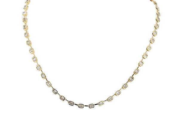 E310-23316: NECKLACE 2.05 TW BAGUETTES (17 INCHES)