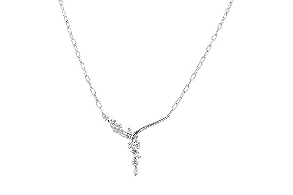 E310-25135: NECKLACE 1.22 TW FANCY CUT DIAMONDS (18")