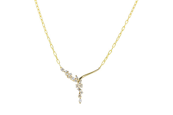 E310-25135: NECKLACE 1.22 TW FANCY CUT DIAMONDS (18")