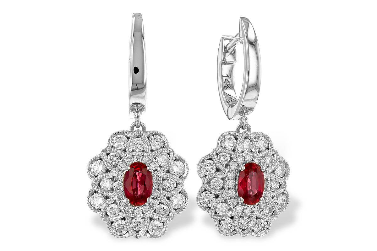 E310-26035: EARR .56 TW RUBY 1.30 TGW (5x3MM RUBY)