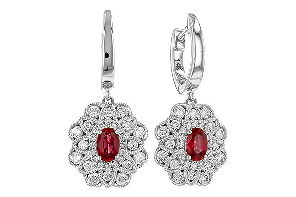 E310-26035: EARR .56 TW RUBY 1.30 TGW (5x3MM RUBY)