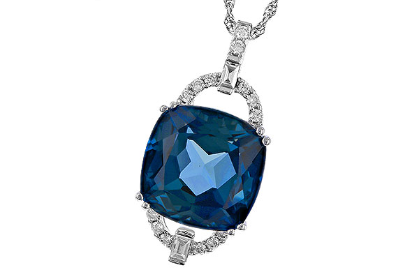 E311-10607: NECK 9.00 LONDON BLUE TOPAZ 9.20 TGW (12MM LBT)