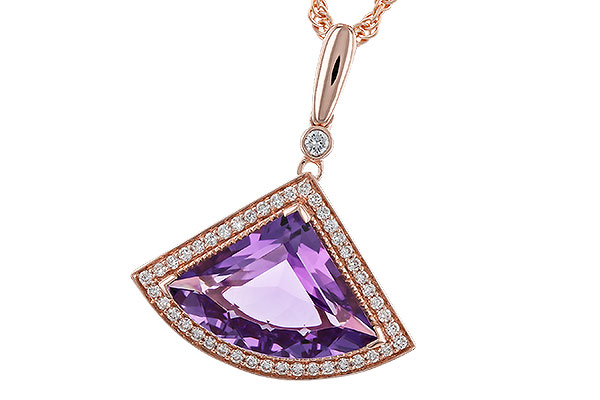 E311-11471: NECKLACE 2.80 AMETHYST 2.97 TGW