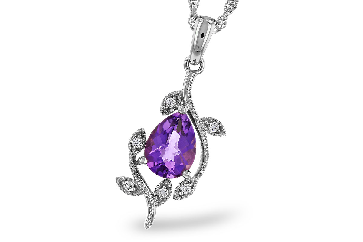 E311-12416: NECKLACE .88 AMETHYST .93 TGW (8x6MM AMY)