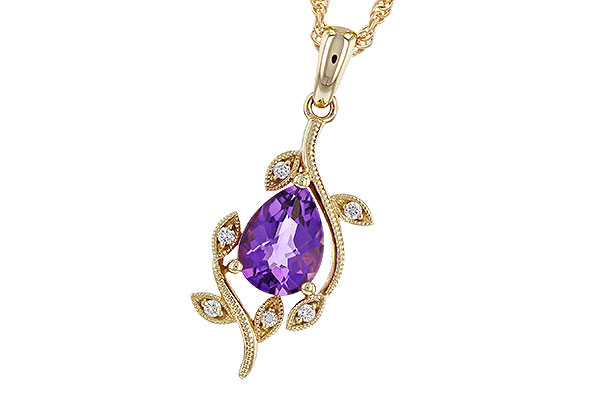 E311-12416: NECKLACE .88 AMETHYST .93 TGW (8x6MM AMY)