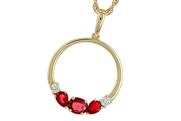 E311-13344: NECKLACE .79 RUBY .89 TGW