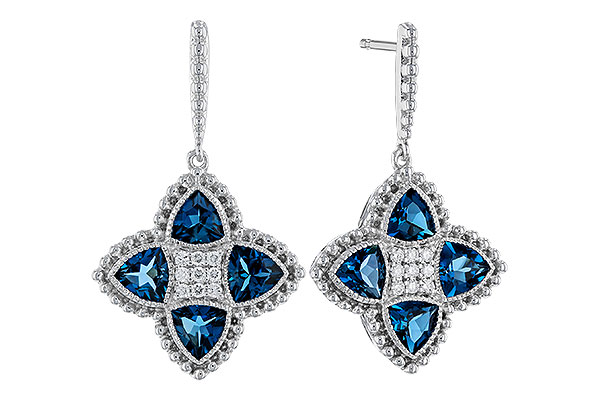 E311-14198: EARRINGS 1.73 LONDON BLUE TOPAZ 1.82 TGW