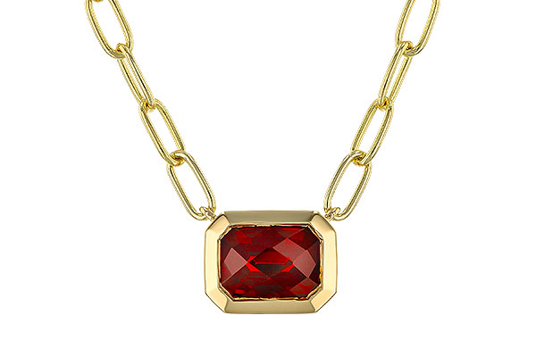 E311-15162: NECKLACE 1.45 GARNET (18")