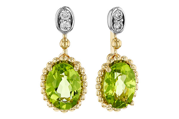 E311-16980: EARR 1.36 TW PERIDOT 1.42 TGW (7x5MM OV)