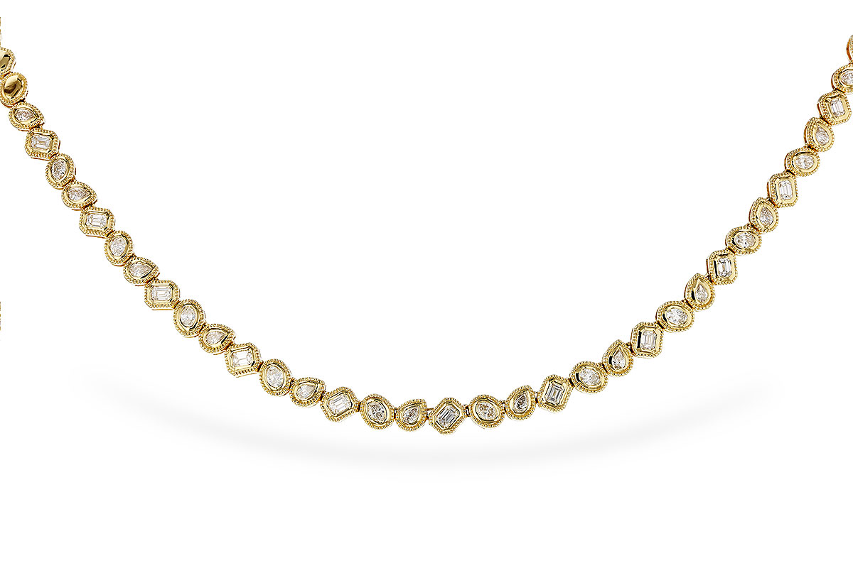 E311-16989: NECKLACE 2.25 TW FANCY CUT DIAS (17.25")