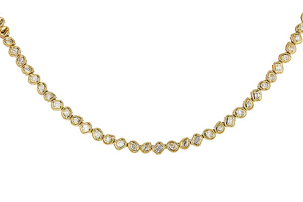 E311-16989: NECKLACE 2.25 TW FANCY CUT DIAS (17.25")