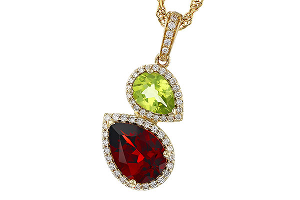 E311-17862: NECKLACE 2.74 SEMI-PREC (GAR,PER) 2.95 TGW