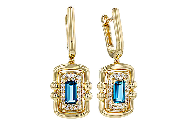 E312-00598: EARR .82 TW LONDON BLUE TOPAZ 1.00 TGW (6x3MM LBT)