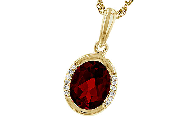 E312-01507: NECKLACE 2.02 TW GARNET 2.05 TGW (9x7 GAR)