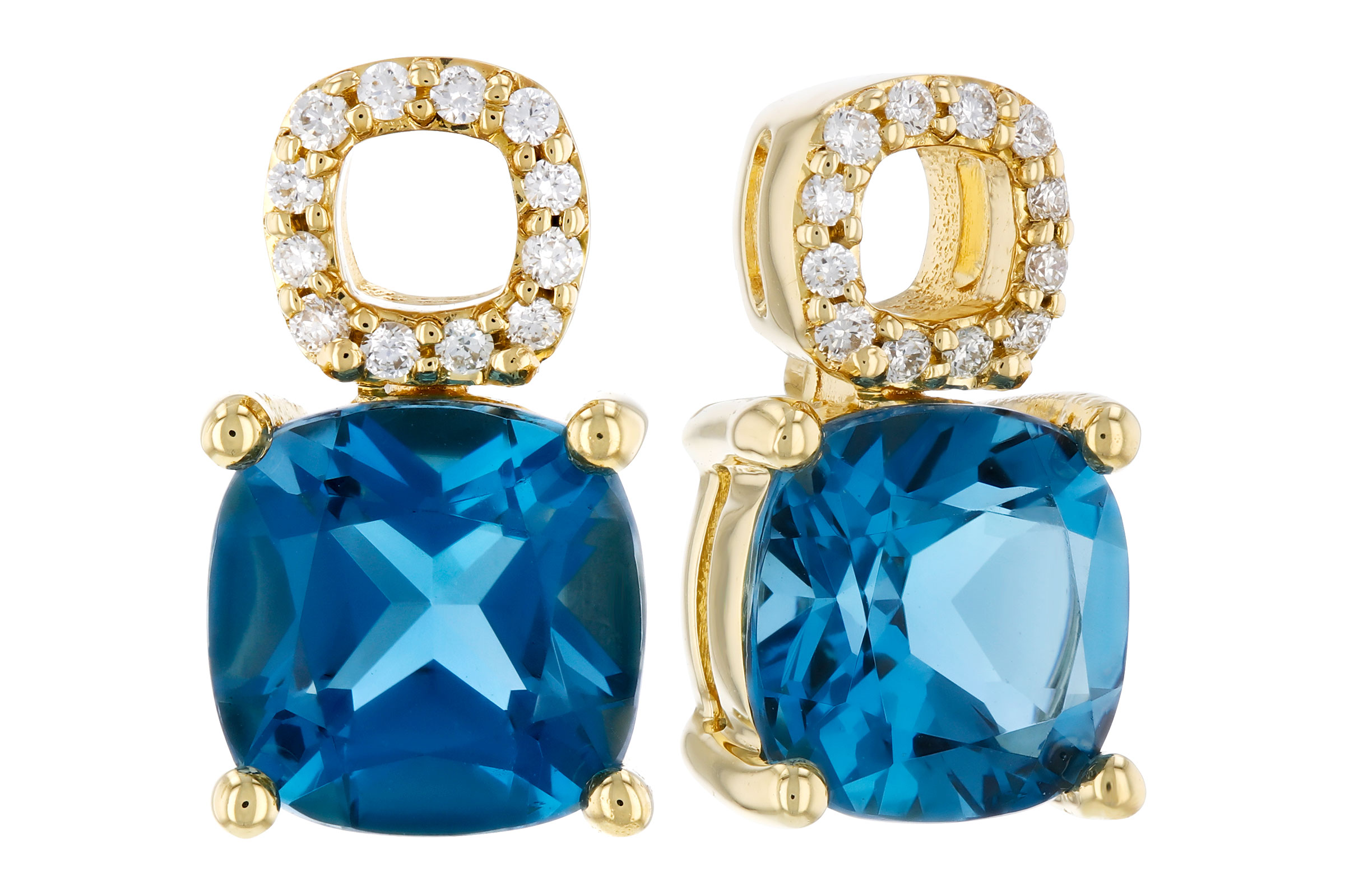 E312-02416: EARR 1.92 TW LONDON BLUE TOPAZ 1.98 TGW (6MM LBT)