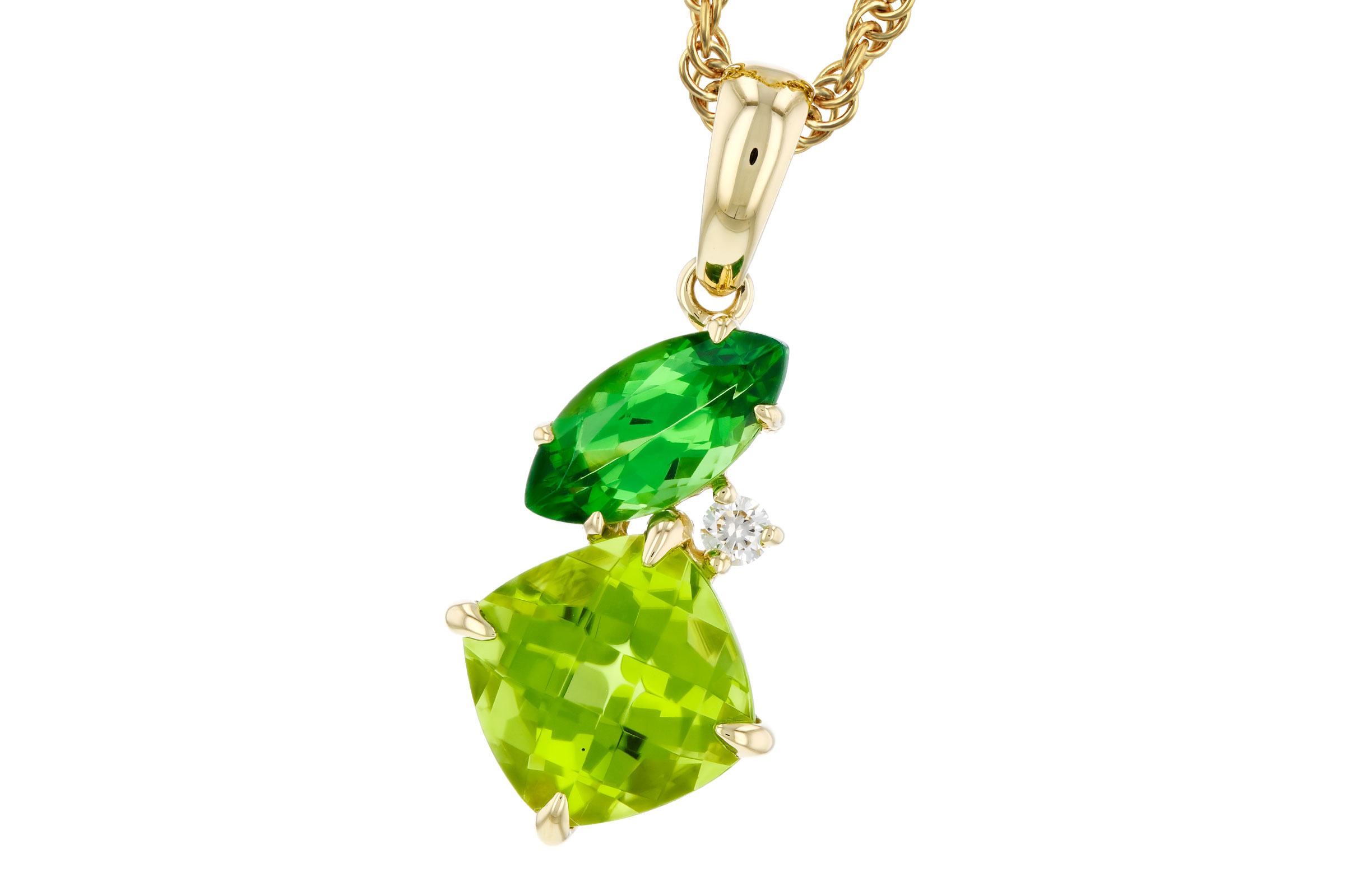 E312-03298: NECKLACE 1.97 TW SEMI-PREC (PER,TSAV) 2.00 TGW