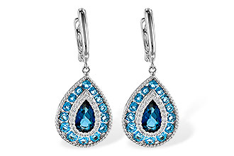 F226-58798: EARR 3.15 TW BLUE TOPAZ 3.32 TGW