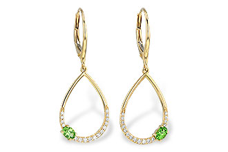 F226-62425: EARR .33 GREEN GARNET .49 TGW