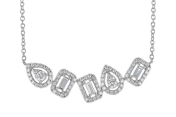 F309-31480: NECK .15 TW BAGUETTES .55 TW (18")