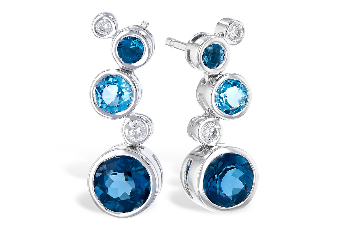 F309-34262: EARR 2.27 BLUE TOPAZ 2.40 TGW