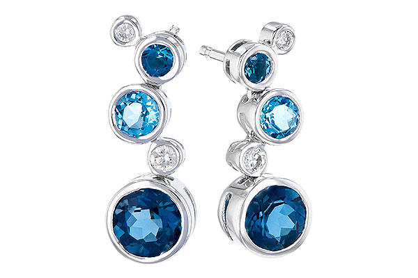 F309-34262: EARR 2.27 BLUE TOPAZ 2.40 TGW