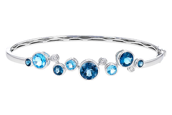 F310-18762: BANGLE 3.95 TW BLUE TOPAZ 4.06 TGW