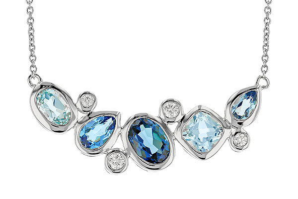 F310-24198: NECK 2.57 BLUE TOPAZ TW 2.72 TGW (18 INCHES)