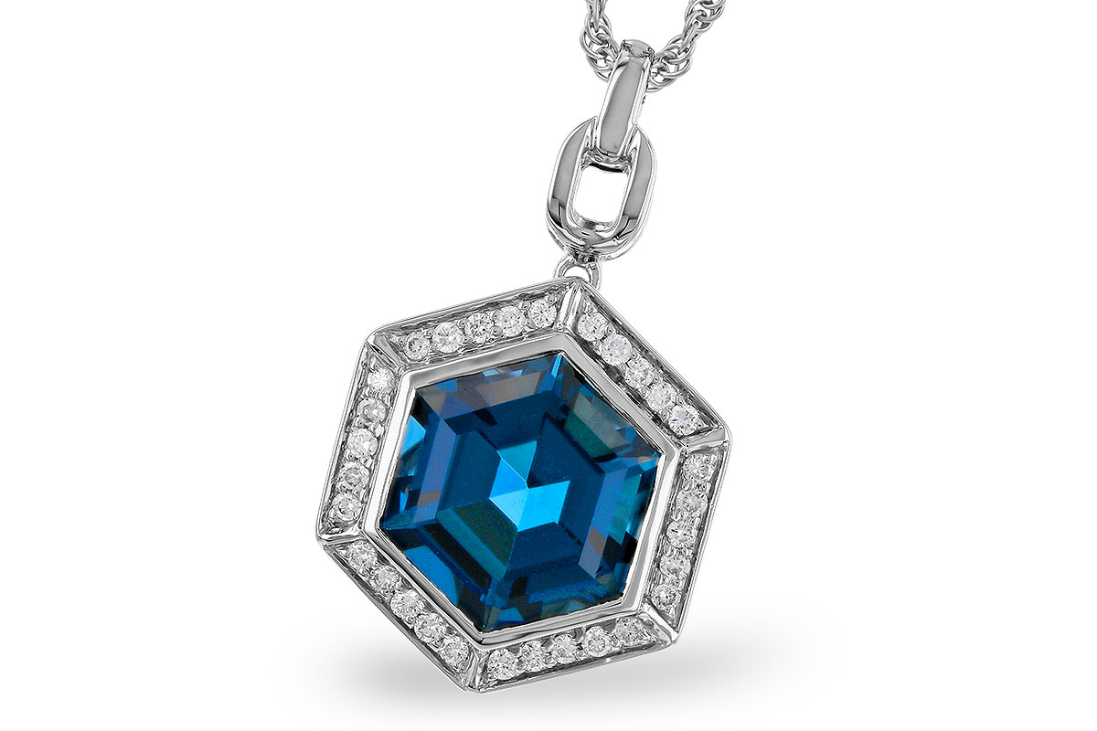 F311-11507: NECK 3.40 LONDON BLUE TOPAZ 3.55 TGW (9MM LBT)