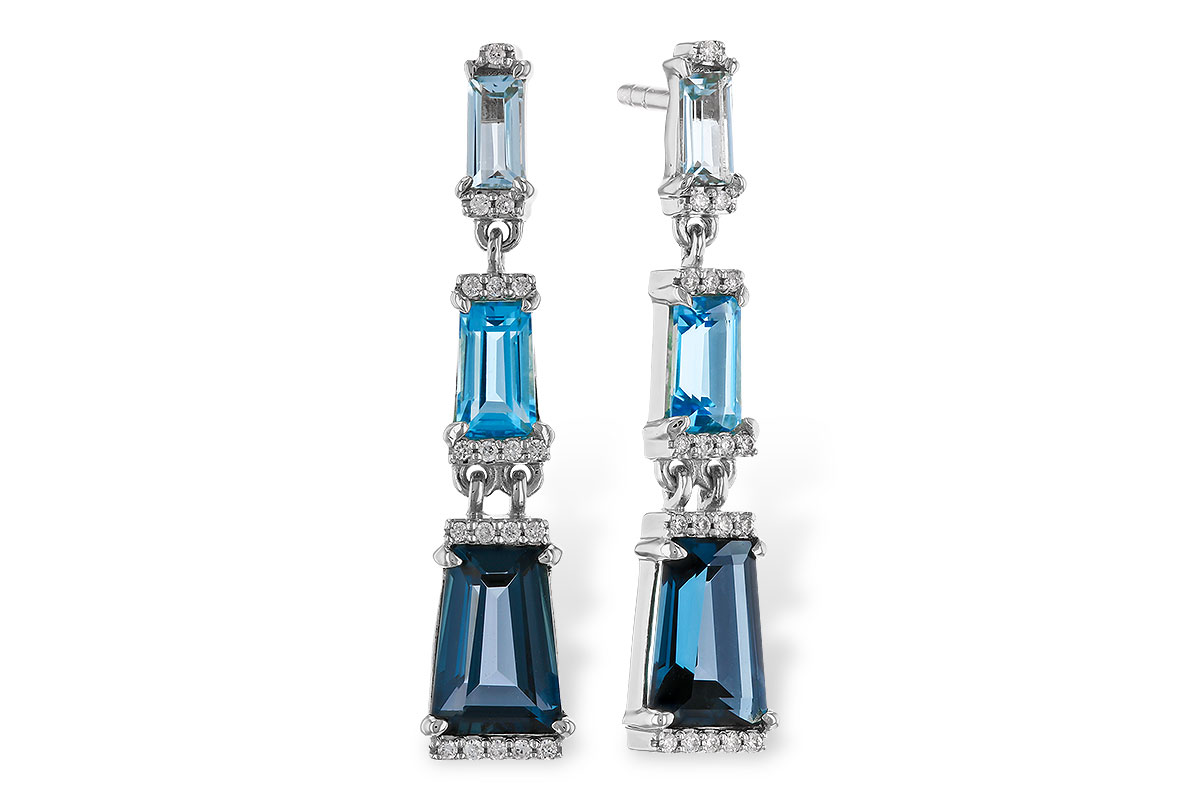 F311-13307: EARRINGS 2.55 BLUE TOPAZ 2.62 TGW