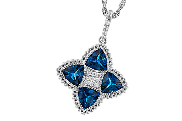 F311-14198: NECKLACE 2.79 LONDON BLUE TOPAZ 2.85 TGW