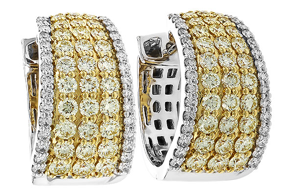F311-14262: EARRINGS 1.52 YELLOW DIAS 1.96 TW