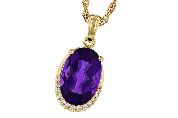 F311-17825: NECKLACE 2.70 AMETHYST 2.76 TGW (12x8MM OV)