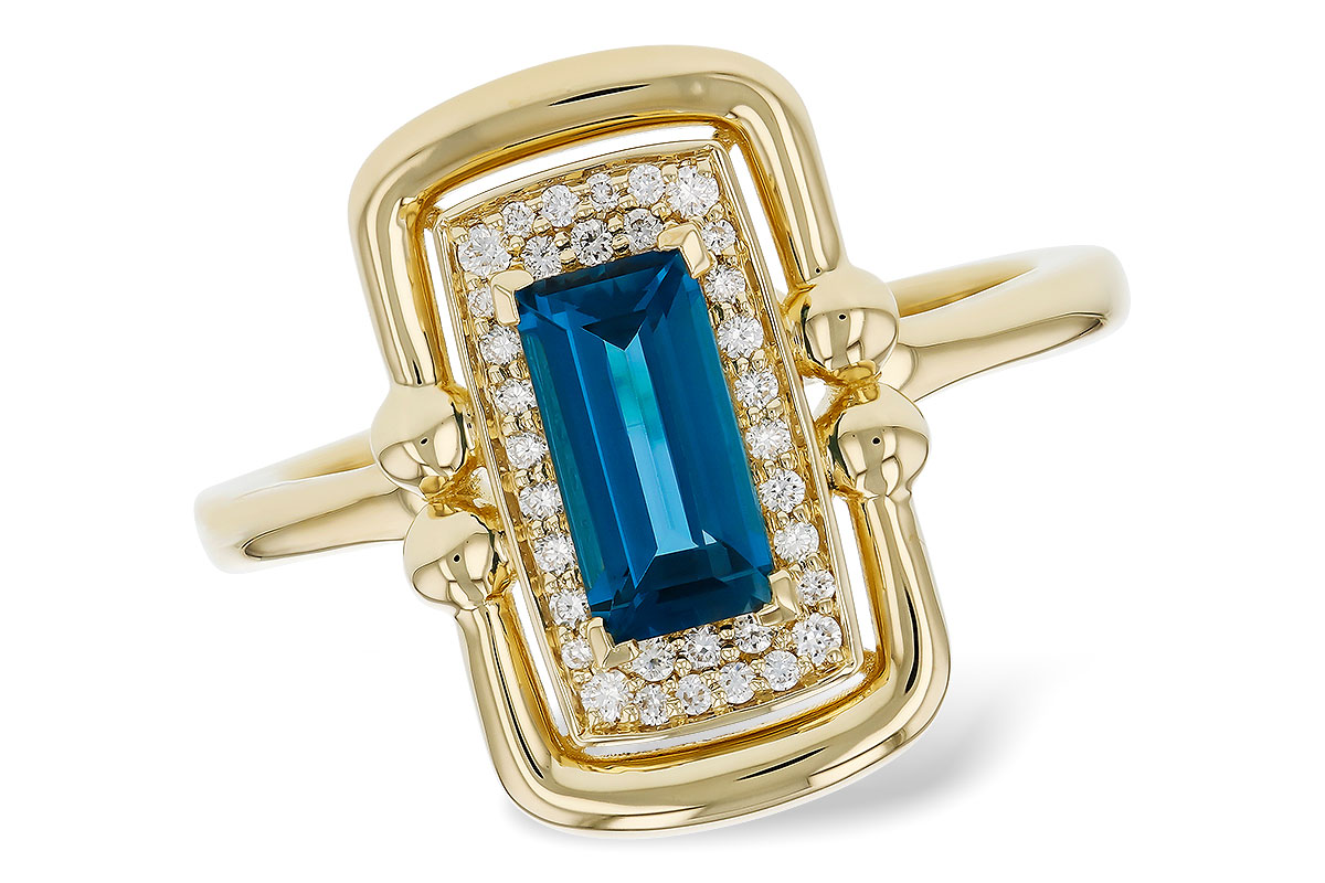 F312-00589: LDS RG .84 LONDON BLUE TOPAZ .96 TGW (8x4MM LBT)