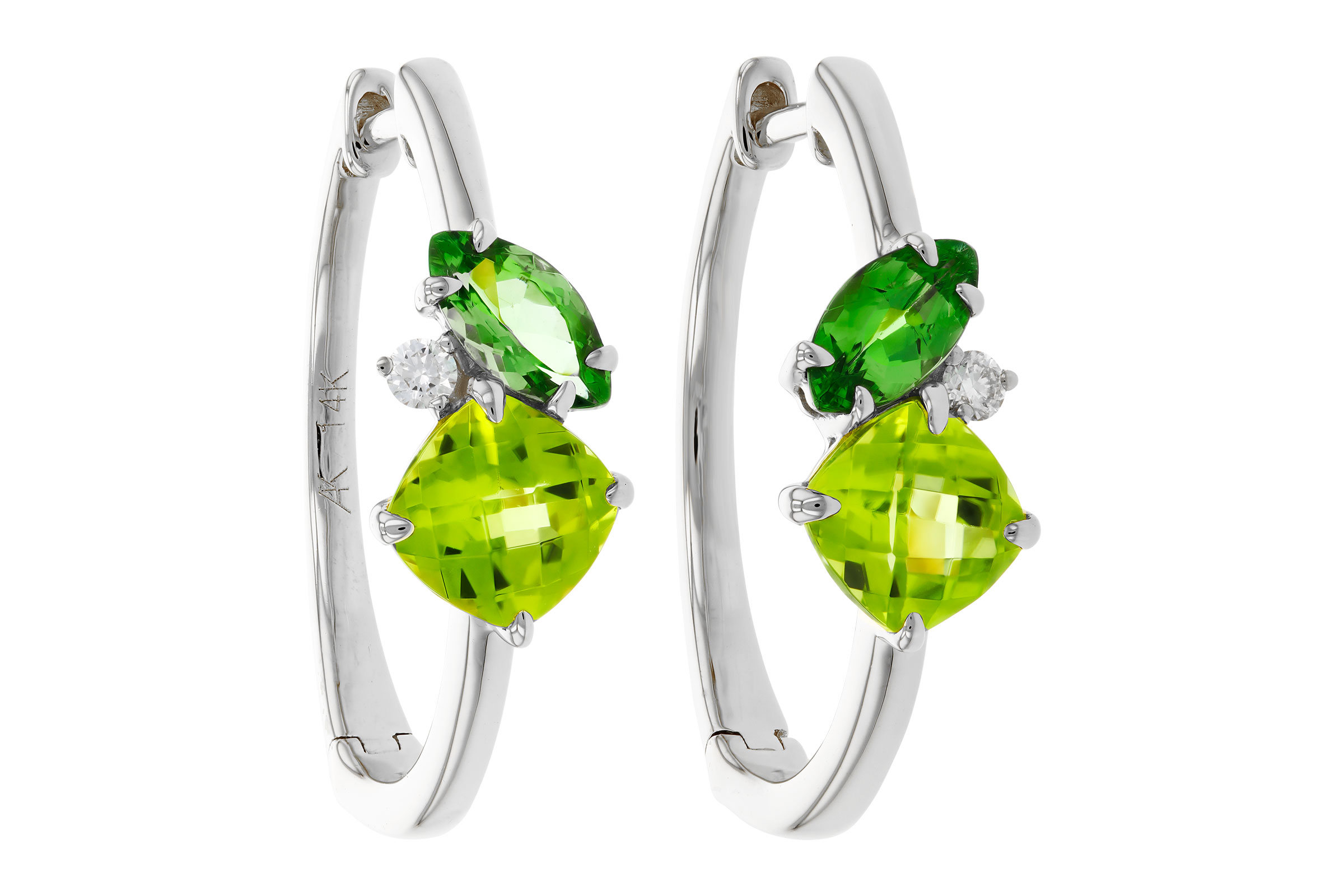 F312-02380: EARRINGS 1.69 TW SEMI-PREC (PER,TSAV) 1.73 TGW