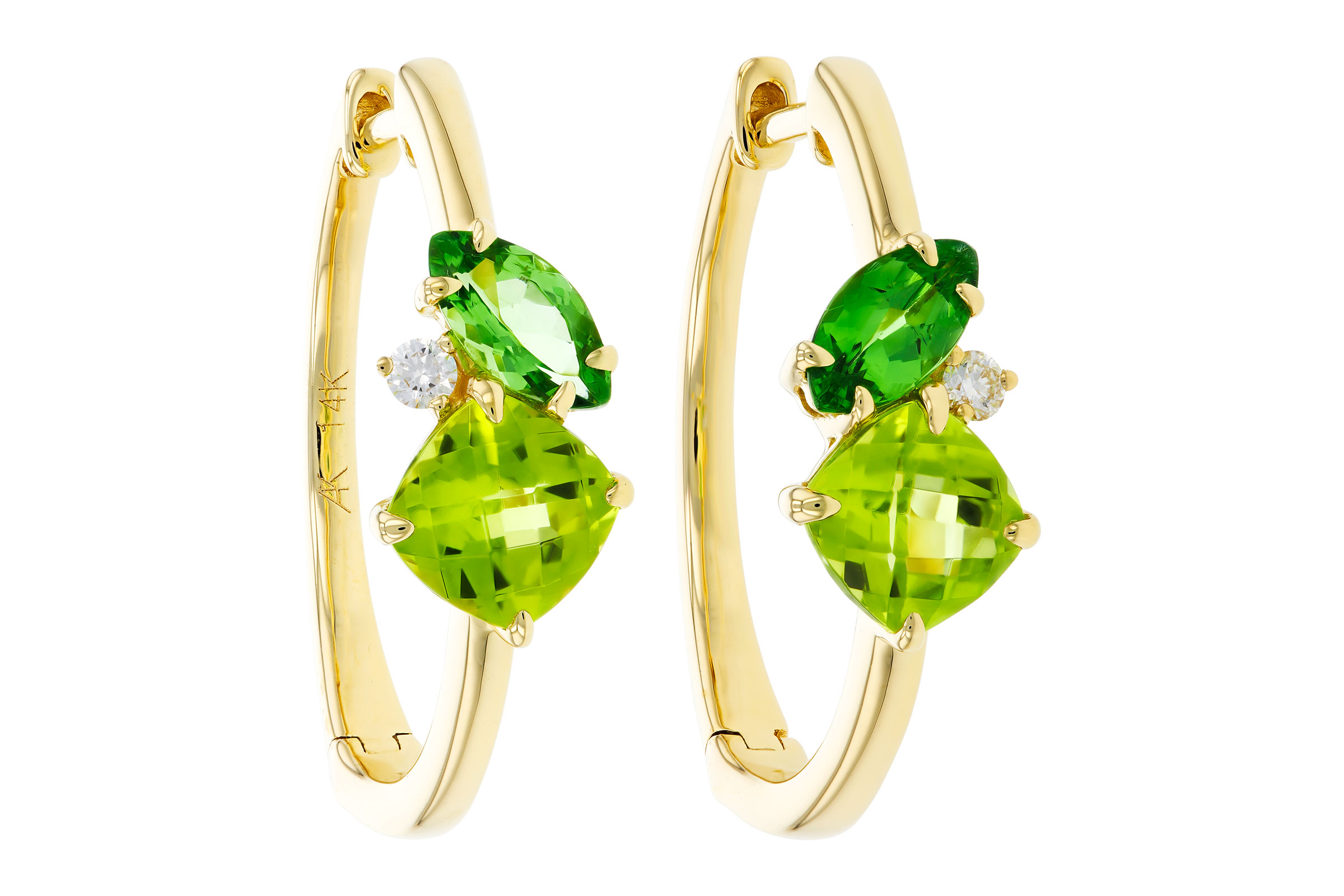 F312-02380: EARRINGS 1.69 TW SEMI-PREC (PER,TSAV) 1.73 TGW