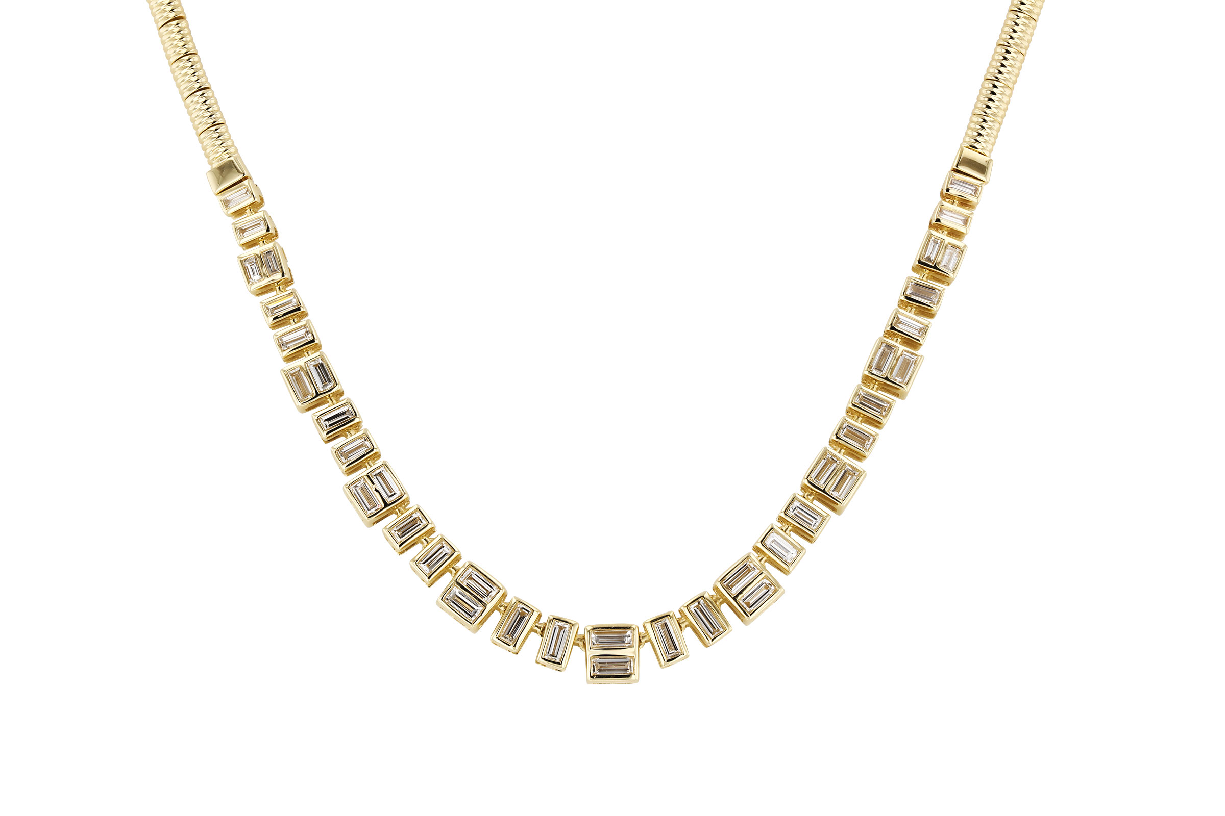 F312-02407: NECKLACE 1.80 TW BAGUETTES (17")