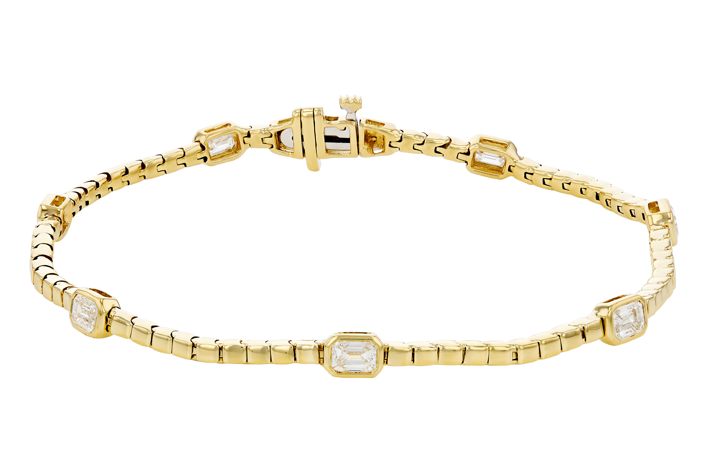 F312-02425: BRACELET 1.32 TW EMERALD CUT DIA (7")