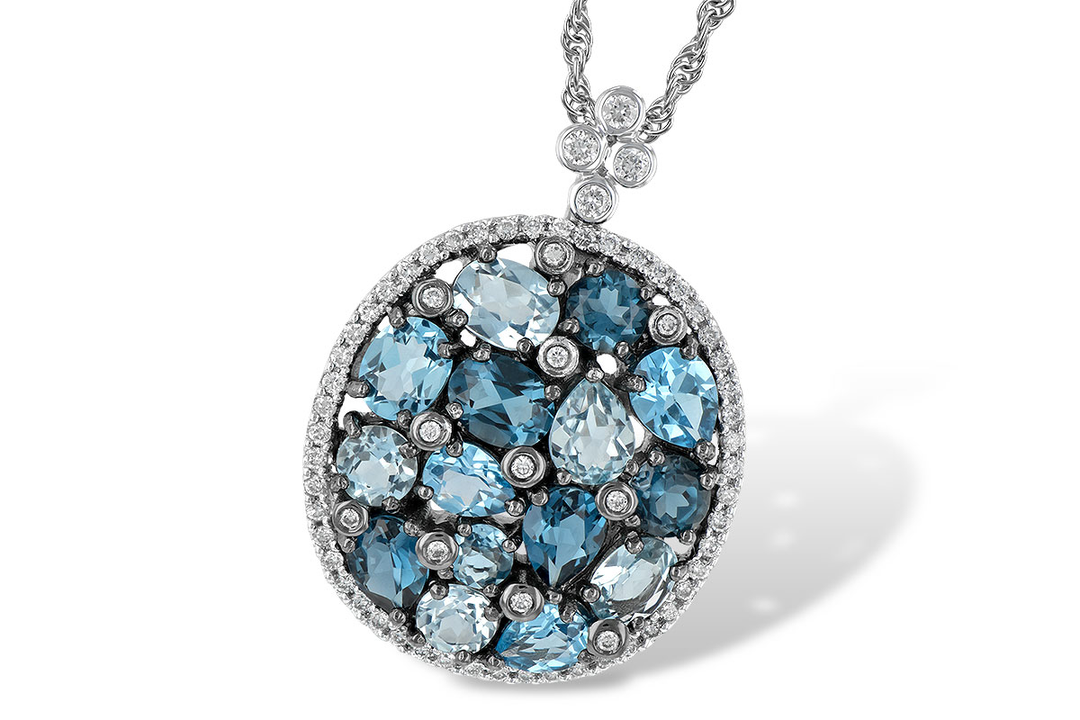G223-86080: NECK 3.12 BLUE TOPAZ 3.41 TGW