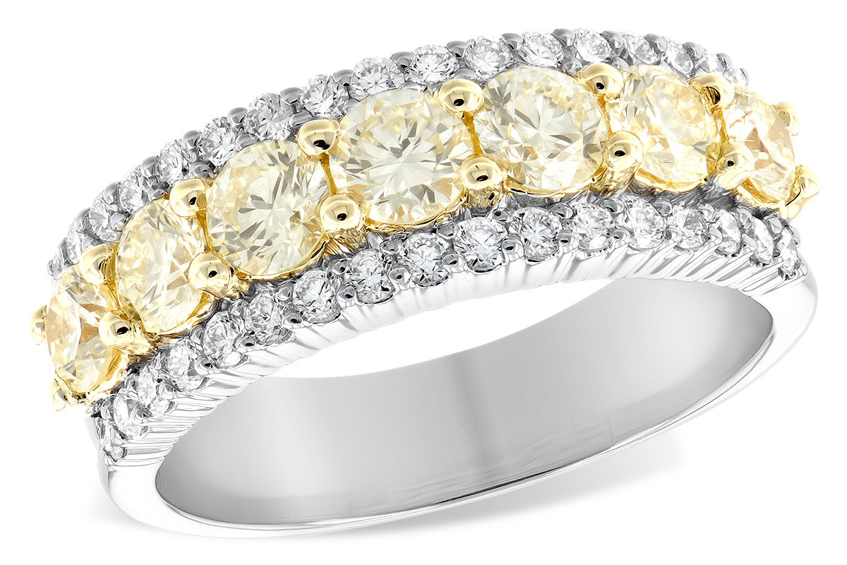 G224-76080: LDS DIA WED RG 1.20 YELLOW DIA 1.64 TW