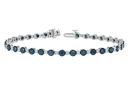 G224-81462: BRACELET 2.35 BLUE DIA 3.17 TW