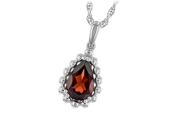G225-67898: NECKLACE 1.38 CT GARNET