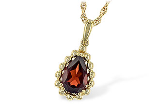 G225-67898: NECKLACE 1.38 CT GARNET