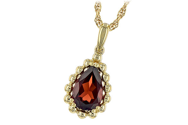 G225-67898: NECKLACE 1.38 CT GARNET