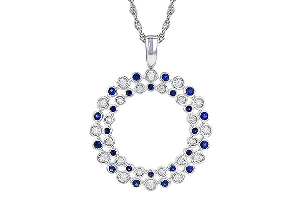 G309-32371: NECKLACE .43 TW SAPP .56 TGW