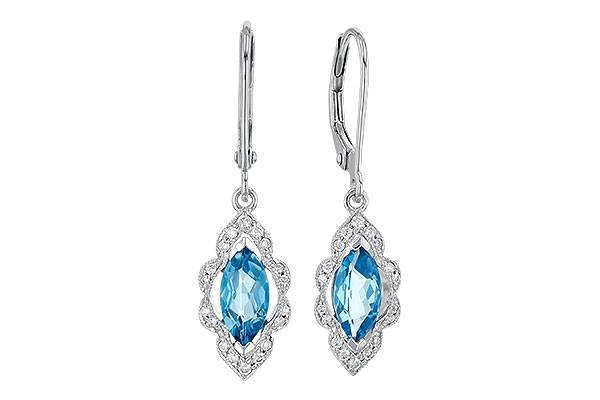G309-35180: EARR 1.02 TW BLUE TOPAZ 1.17 TGW