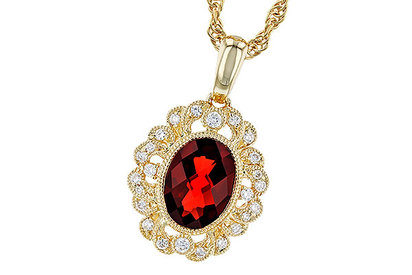 G310-20607: NECK 1.40 GARNET 1.54 TGW (8x6MM GAR)