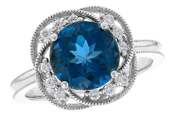 G310-21534: LDS RG 2.90 LONDON BLUE TOPAZ 3.05 TGW (9MM LBT)