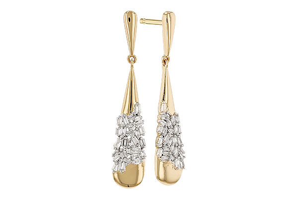 G310-23307: EARRINGS .20 TW BAGUETTE DIAS