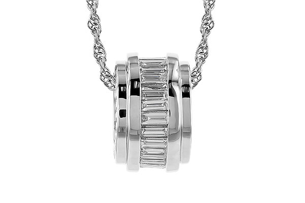 G310-26934: NECKLACE .46 TW BAGUETTE